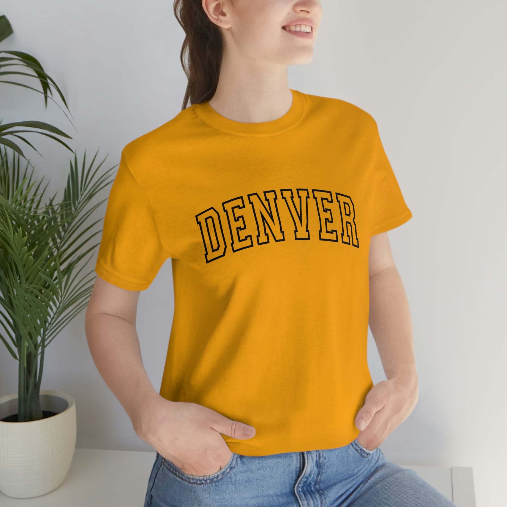 Denver Varsity Arch Unisex Jersey Short Sleeve Tee Tshirt T-shirt