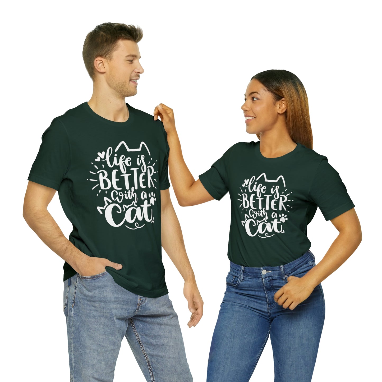 Life is Better With a Cat Short Sleeve T-shirt