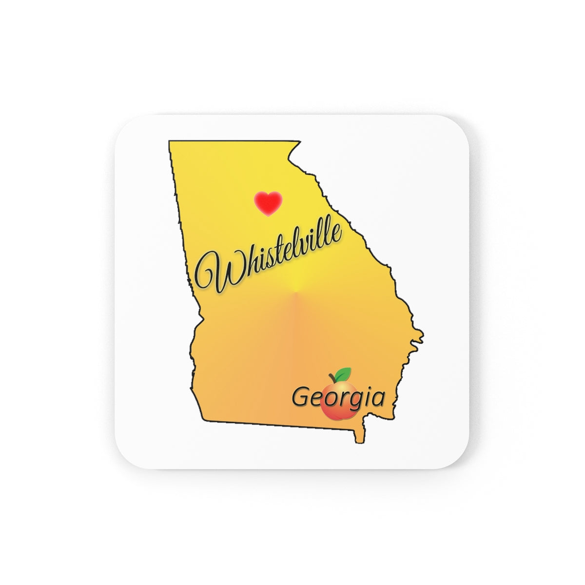 Whistelville Georgia Corkwood Coaster Set