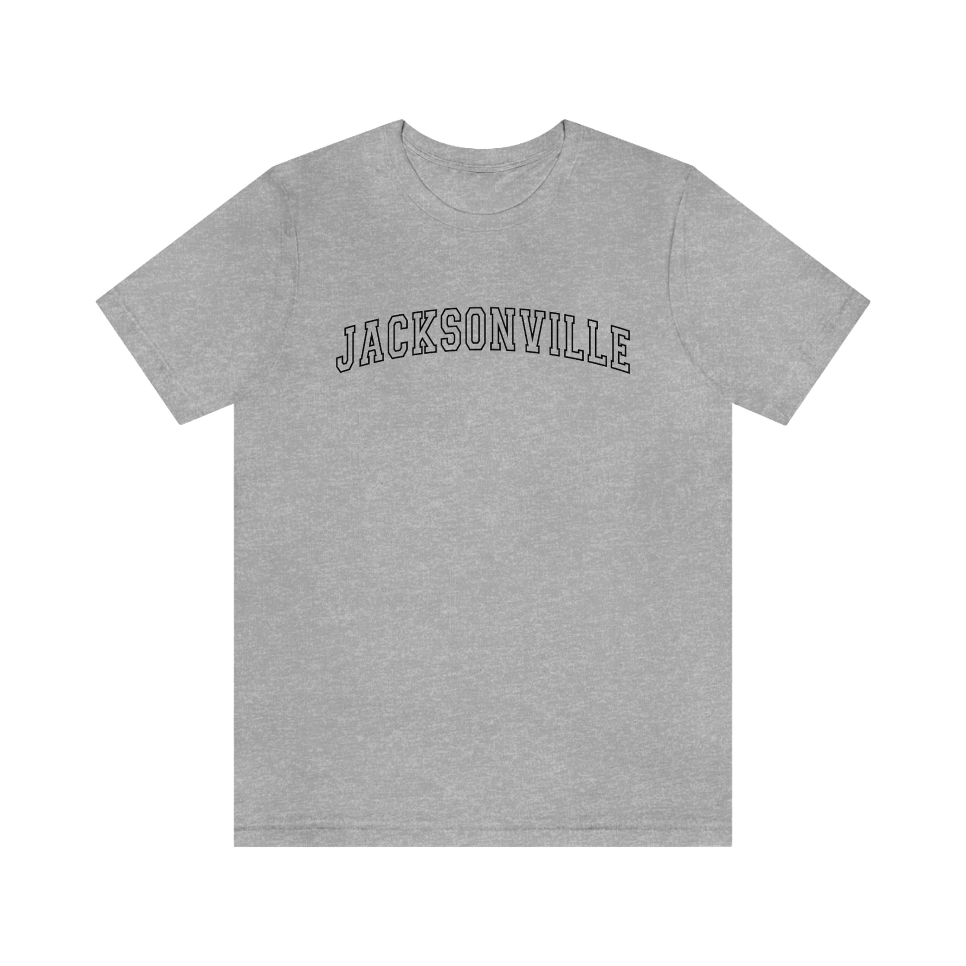 Jacksonville Varsity Letters Arch Florida Short Sleeve T-shirt