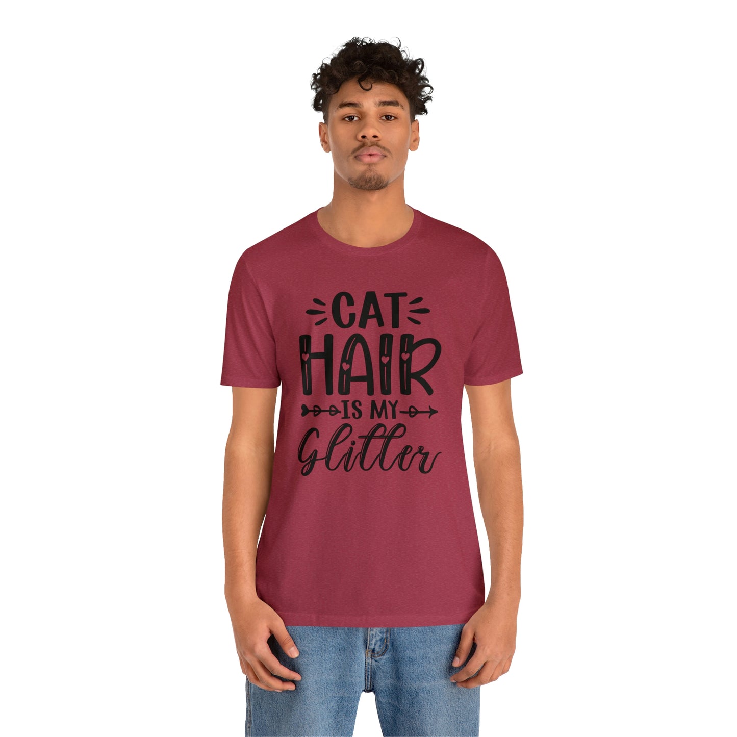 Cat Hair is my Glitter Short Sleeve T-shirt