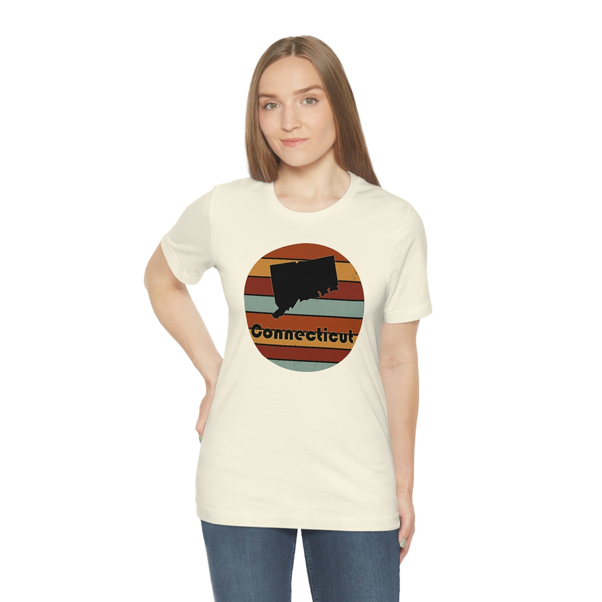 Connecticut Retro Sunset Short Sleeve  T-shirt