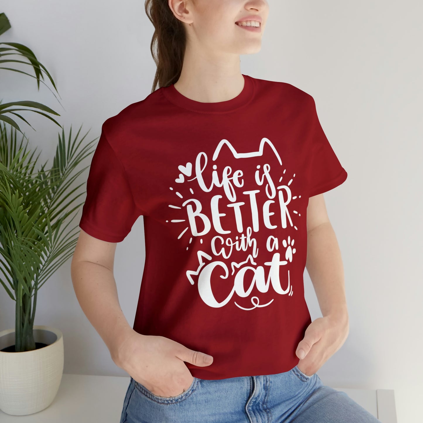 Life is Better With a Cat Short Sleeve T-shirt