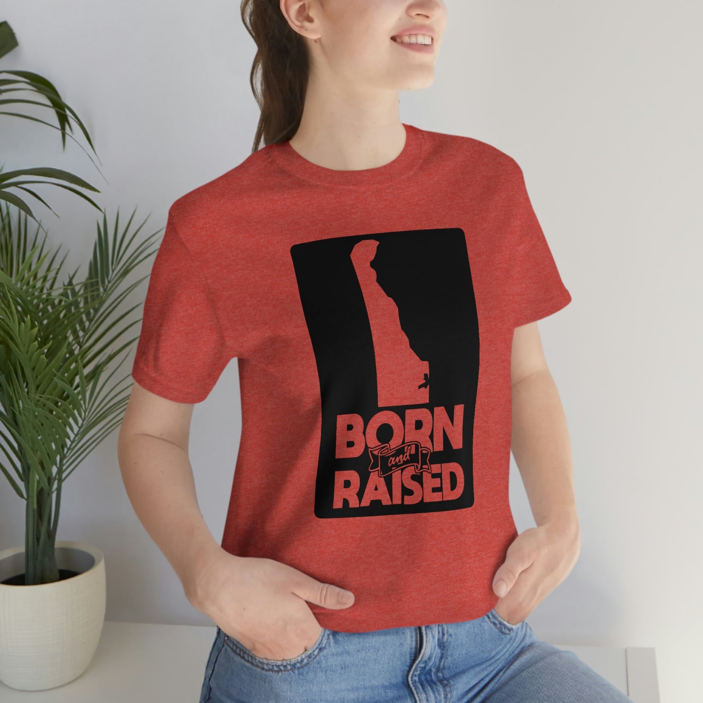 Delaware Born and Raised Short Sleeve  T-shirt