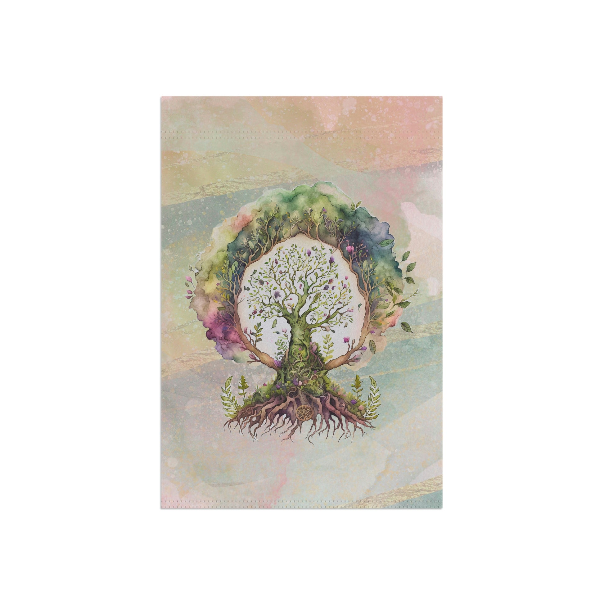 Spring Tree of Life  Watercolor Garden & House Banner