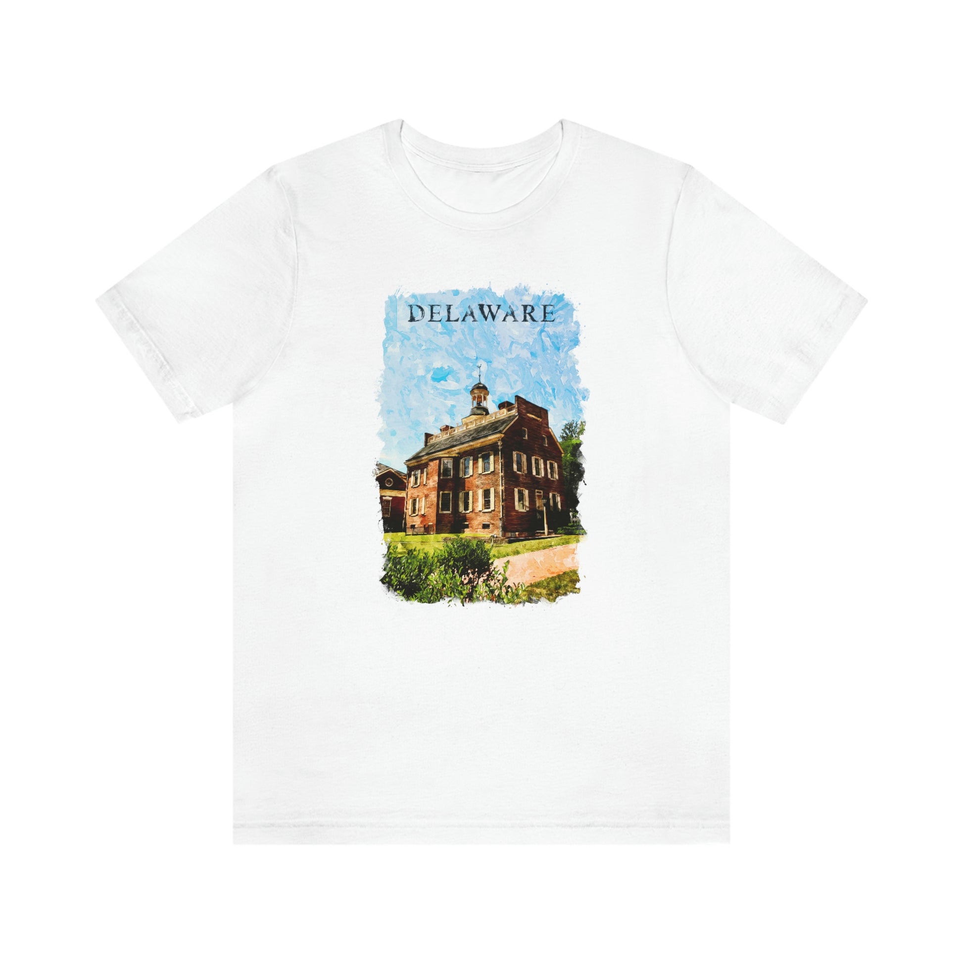 Delaware Old State House Watercolor Short Sleeve T-shirt