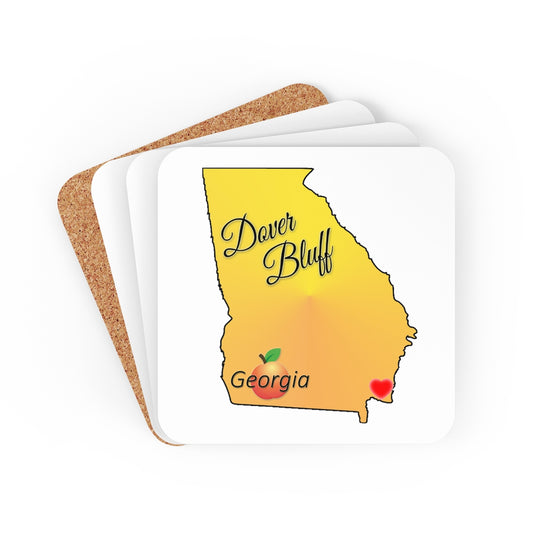 Dover Bluff Georgia Corkwood Coaster Set