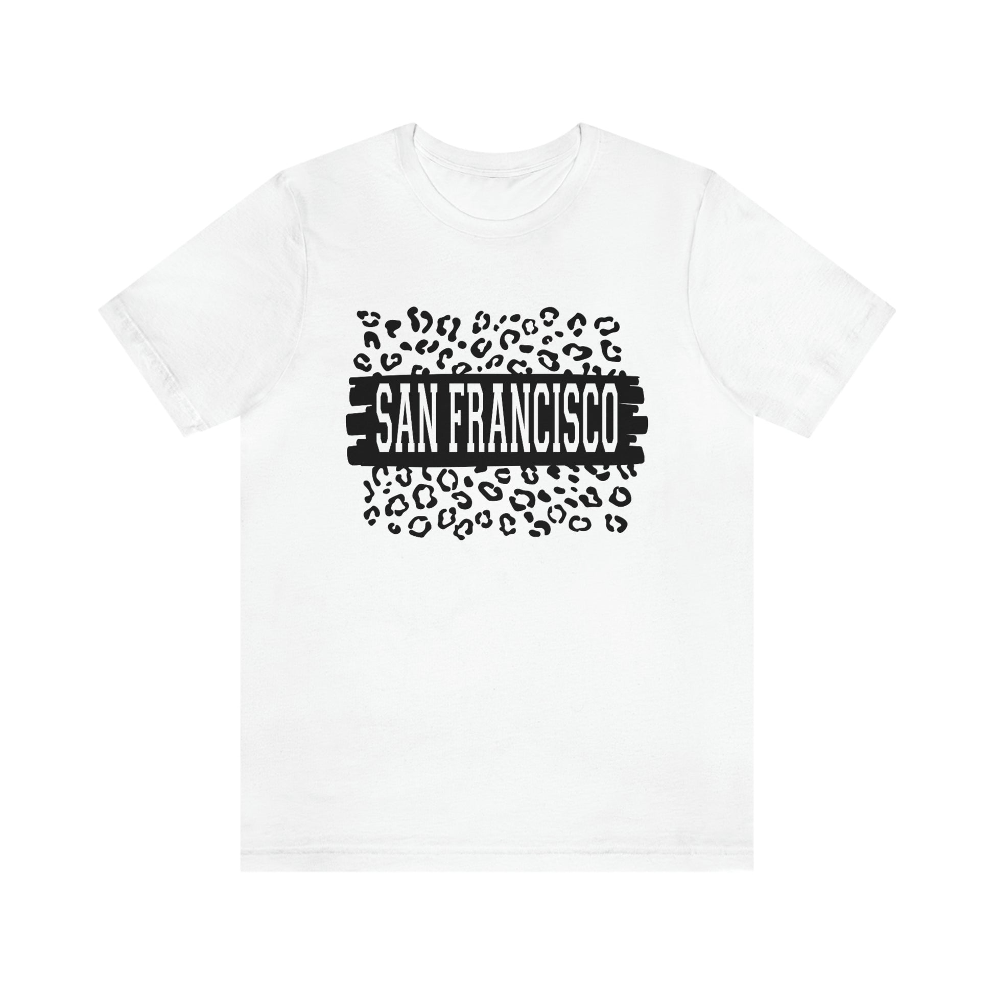 San Francisco California Leopard Print Unisex Jersey Short Sleeve Tee Tshirt T-shirt