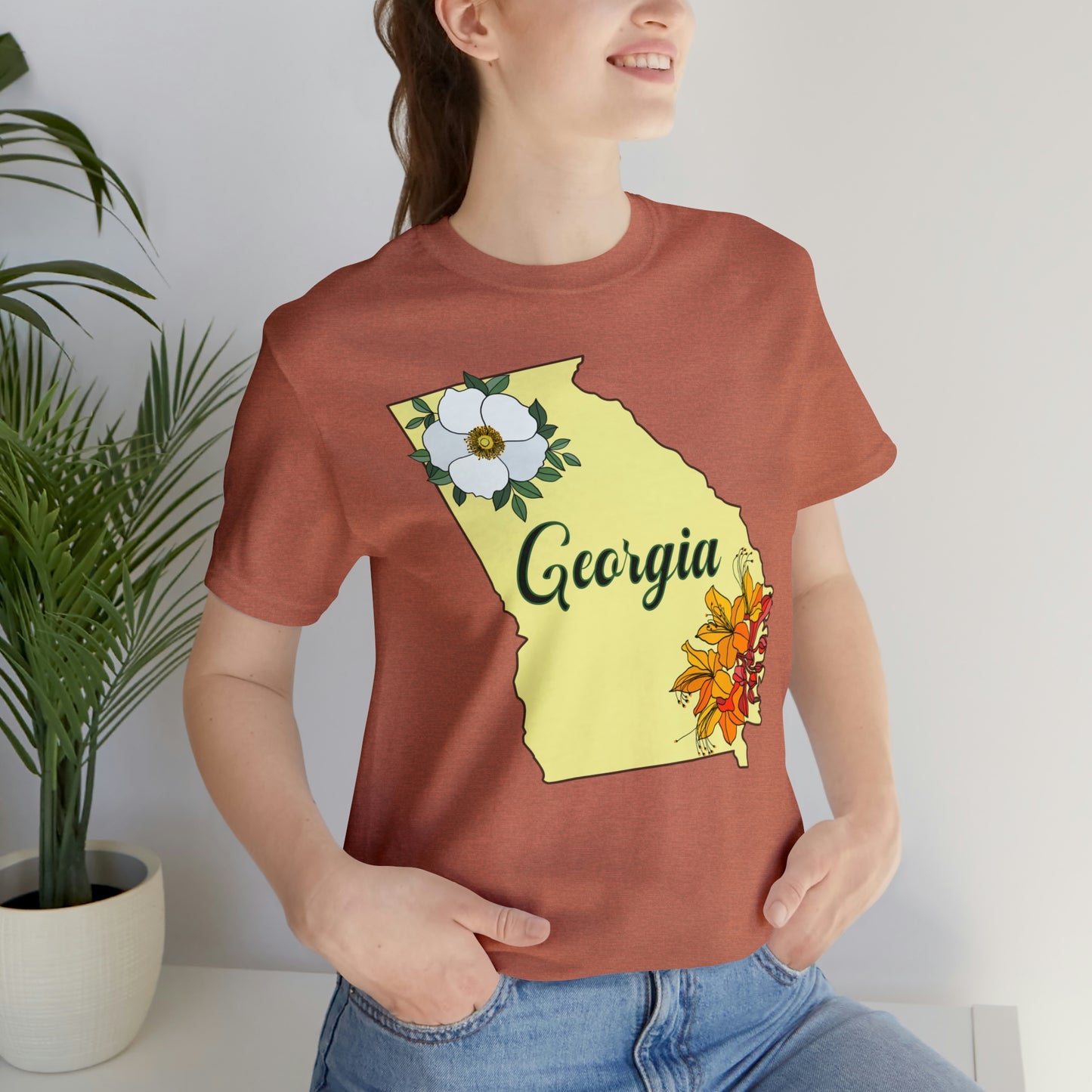Georgia State Flower Short Sleeve T-shirt