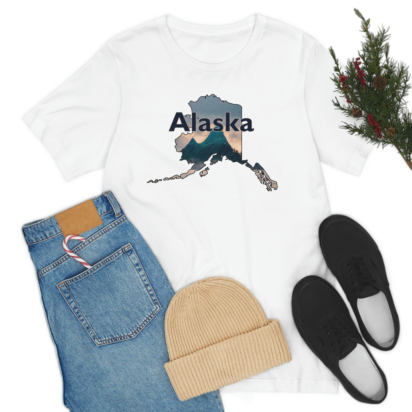 Alaska Mountains Unisex Jersey Short Sleeve T-shirt