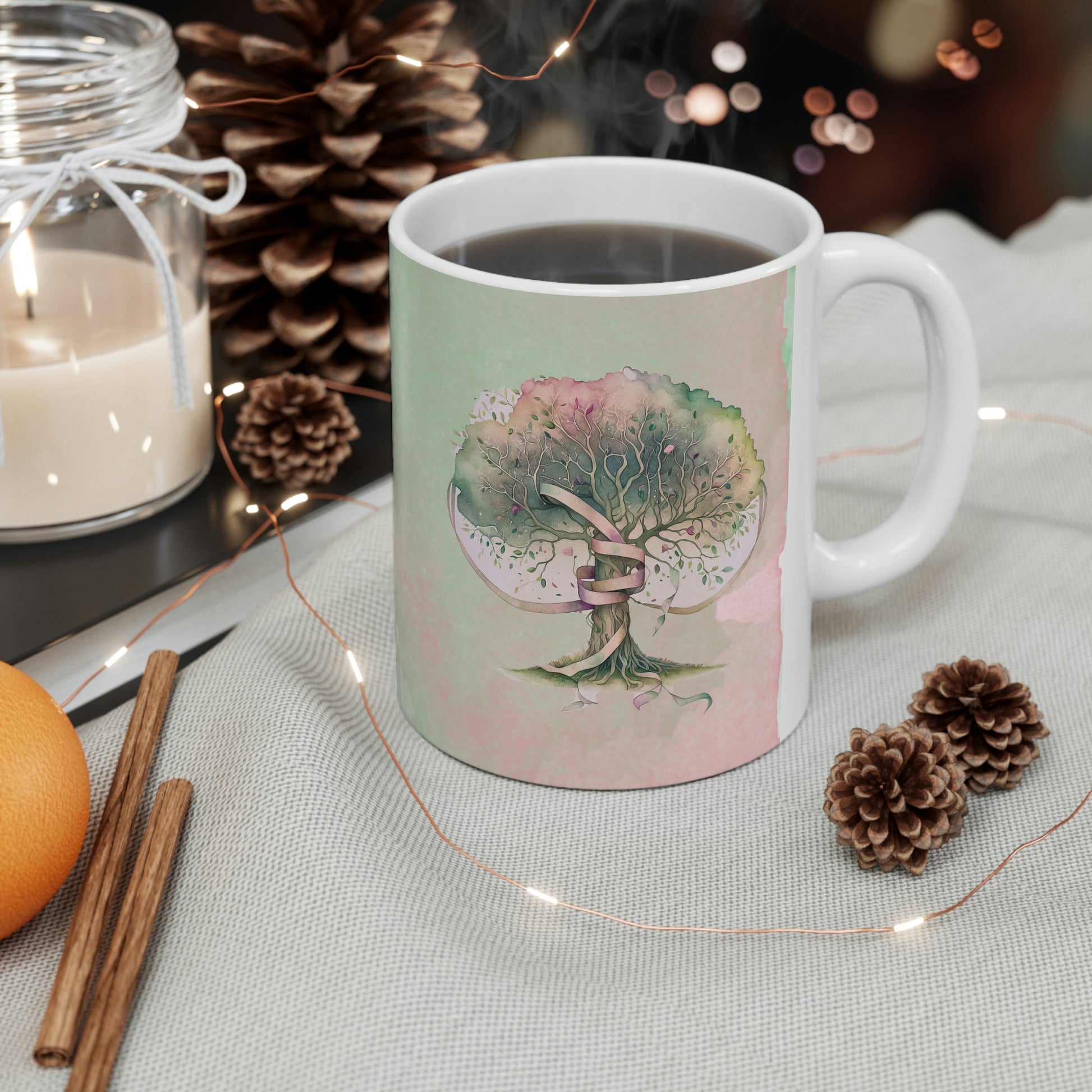 Spring Tree Watercolor Ceramic Mug 11oz