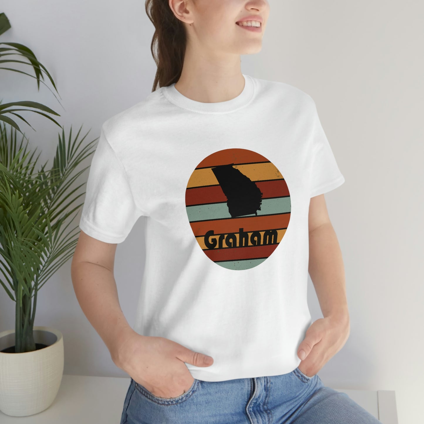 Graham Georgia Retro Sunset Unisex Jersey Short Sleeve Tee Tshirt T-shirt