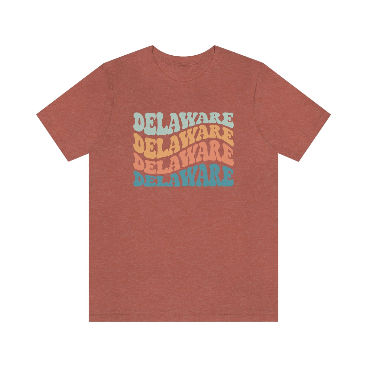 Delaware Wavy Letters Short Sleeve T-shirt