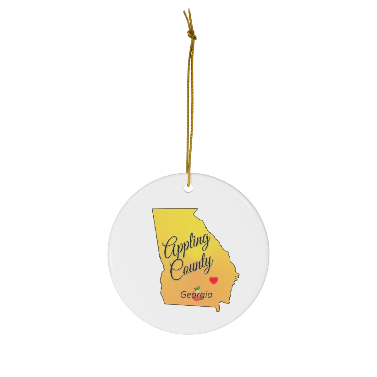 Appling County Georgia Ceramic Ornament, 1-Pack