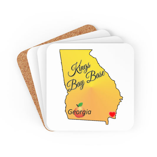 Kings Bay Base Georgia Corkwood Coaster Set