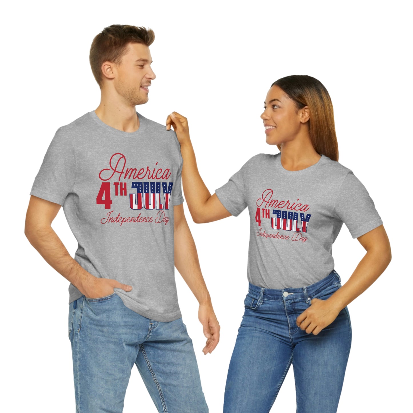 America 4th of July Independence Day Unisex Jersey Short Sleeve Tee