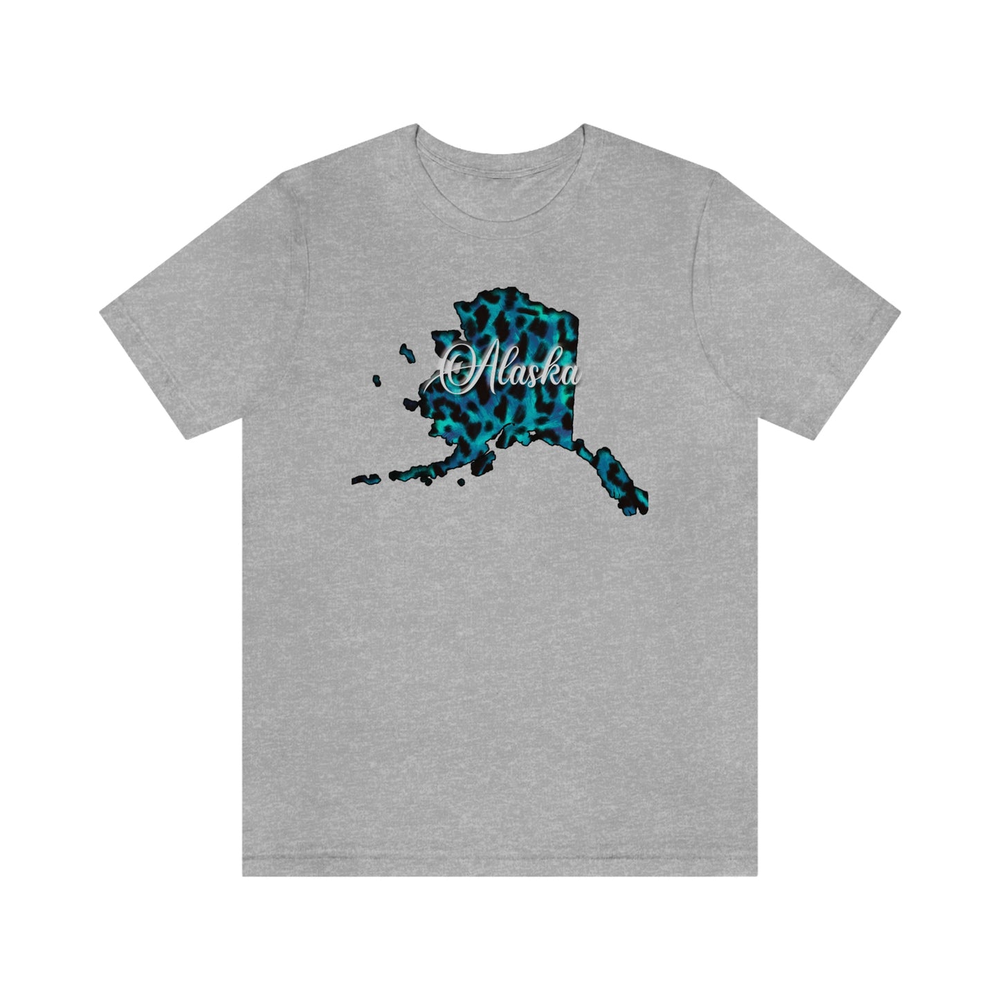 Alaska Blue Leopard Unisex Jersey Short Sleeve T-shirt