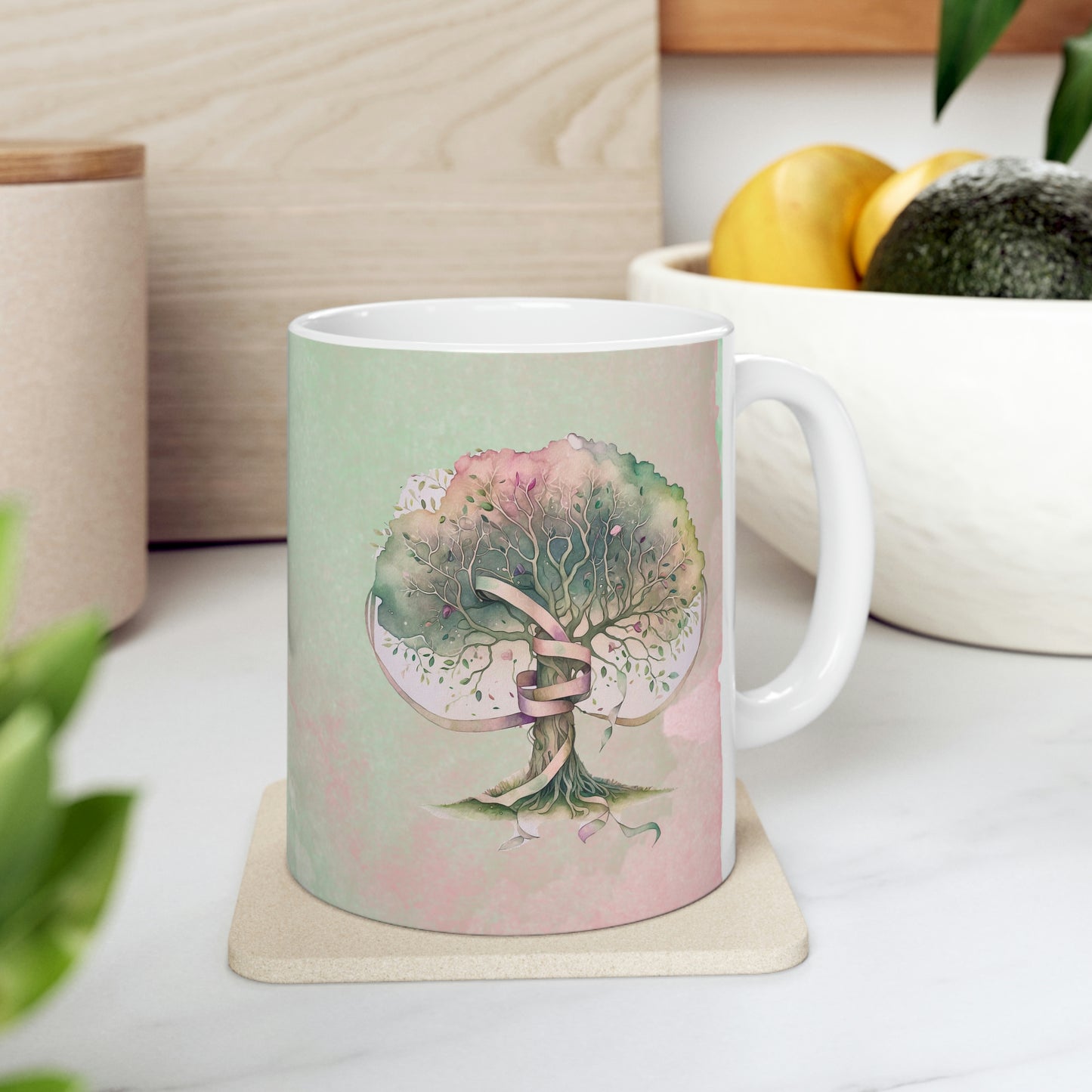 Spring Tree Watercolor Ceramic Mug 11oz