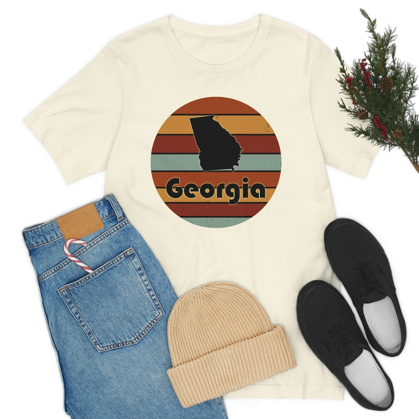 Georgia Retro Sunset Short Sleeve T-shirt