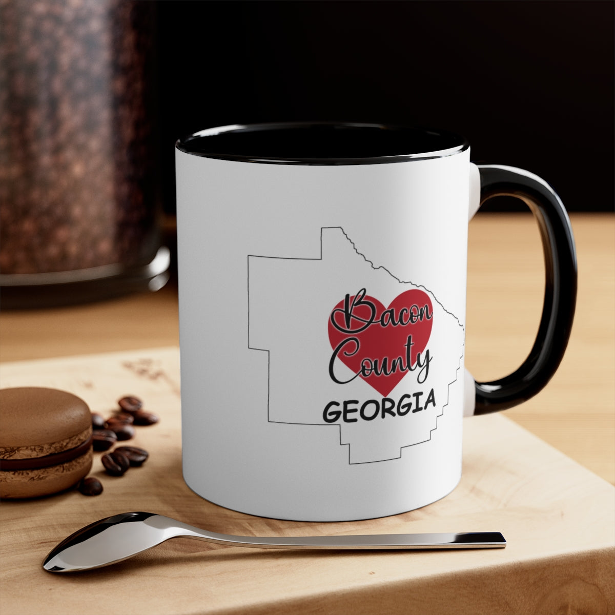 Bacon County Georgia Accent Coffee Mug, 11oz