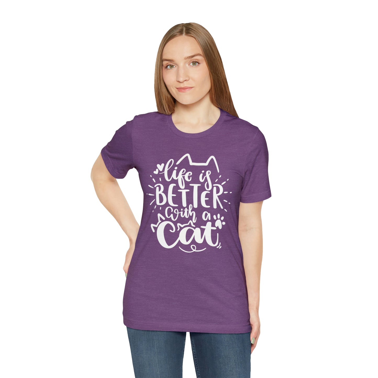 Life is Better With a Cat Short Sleeve T-shirt