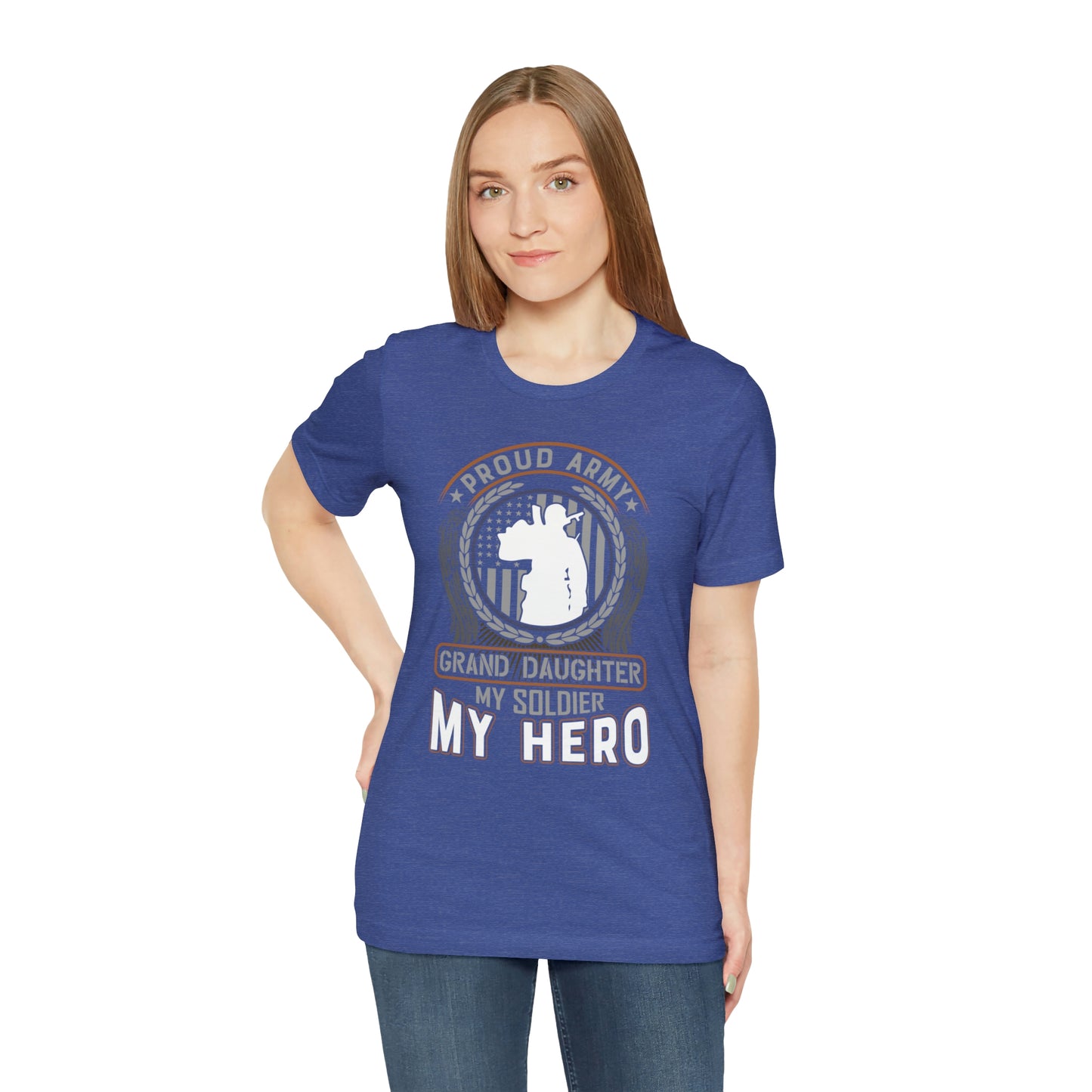 Proud Army Granddaughter My Soldier My Hero Short Sleeve T-shirt