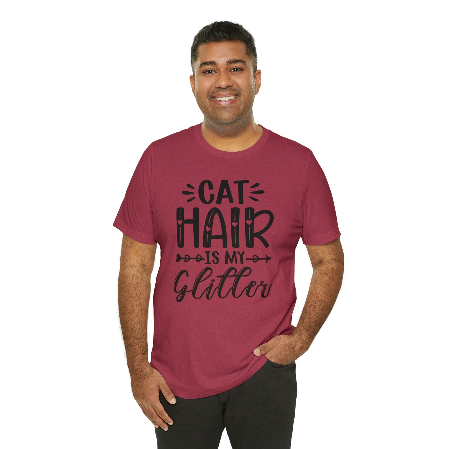 Cat Hair is my Glitter Short Sleeve T-shirt