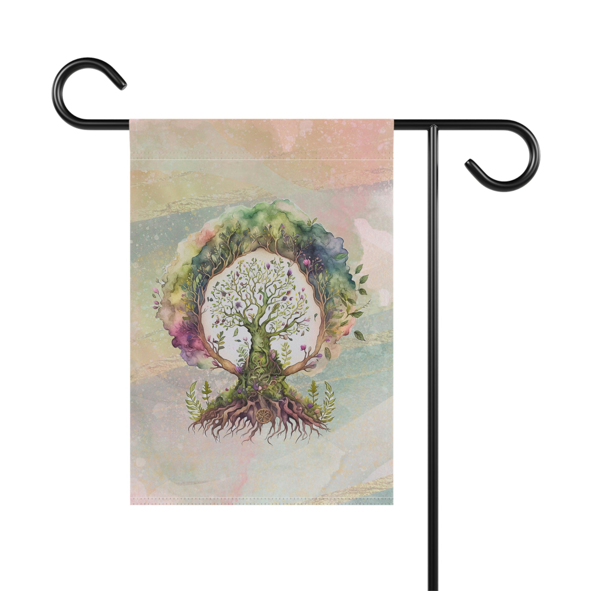 Spring Tree of Life  Watercolor Garden & House Banner