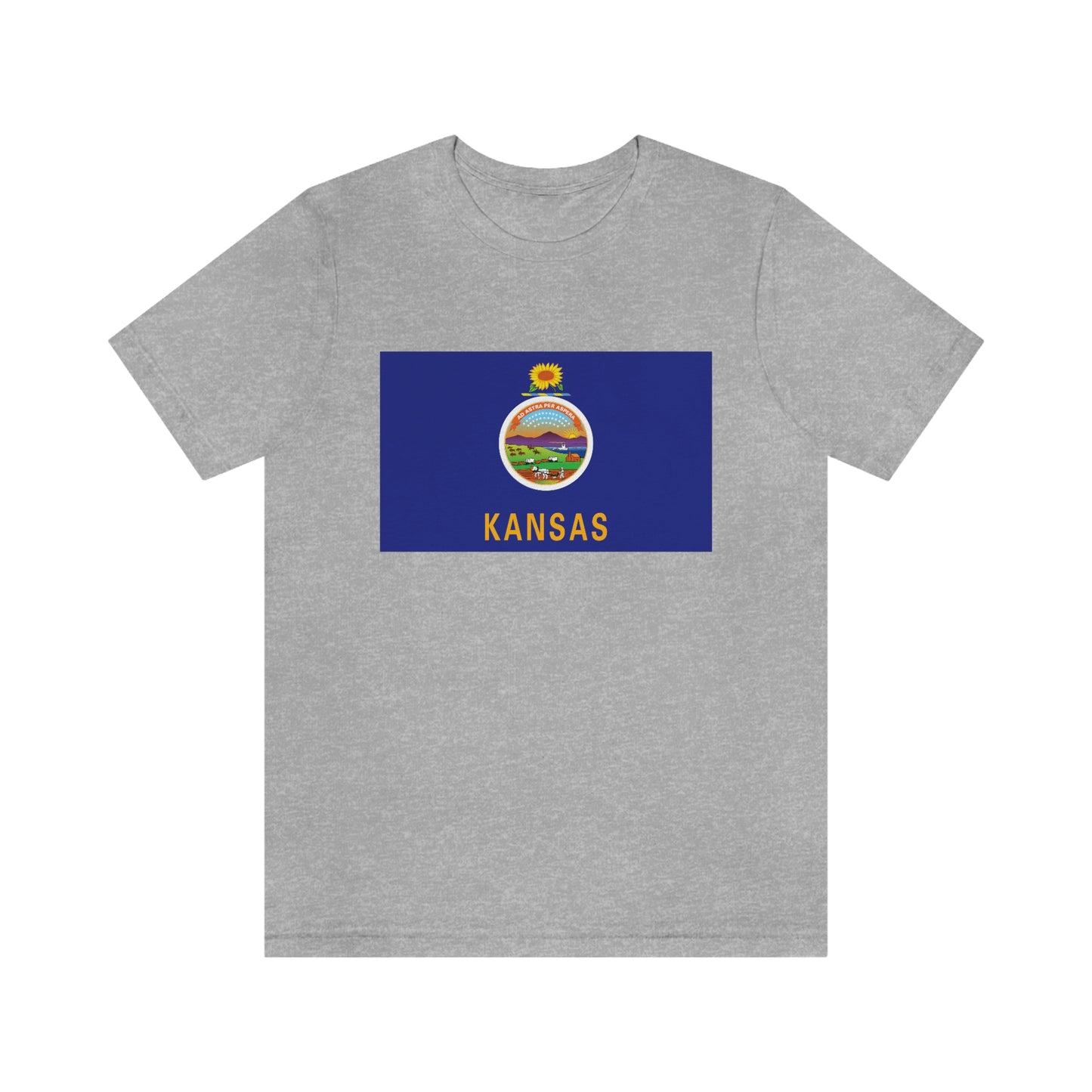 Kansas Flag Unisex Jersey Short Sleeve Tee Tshirt T-shirt