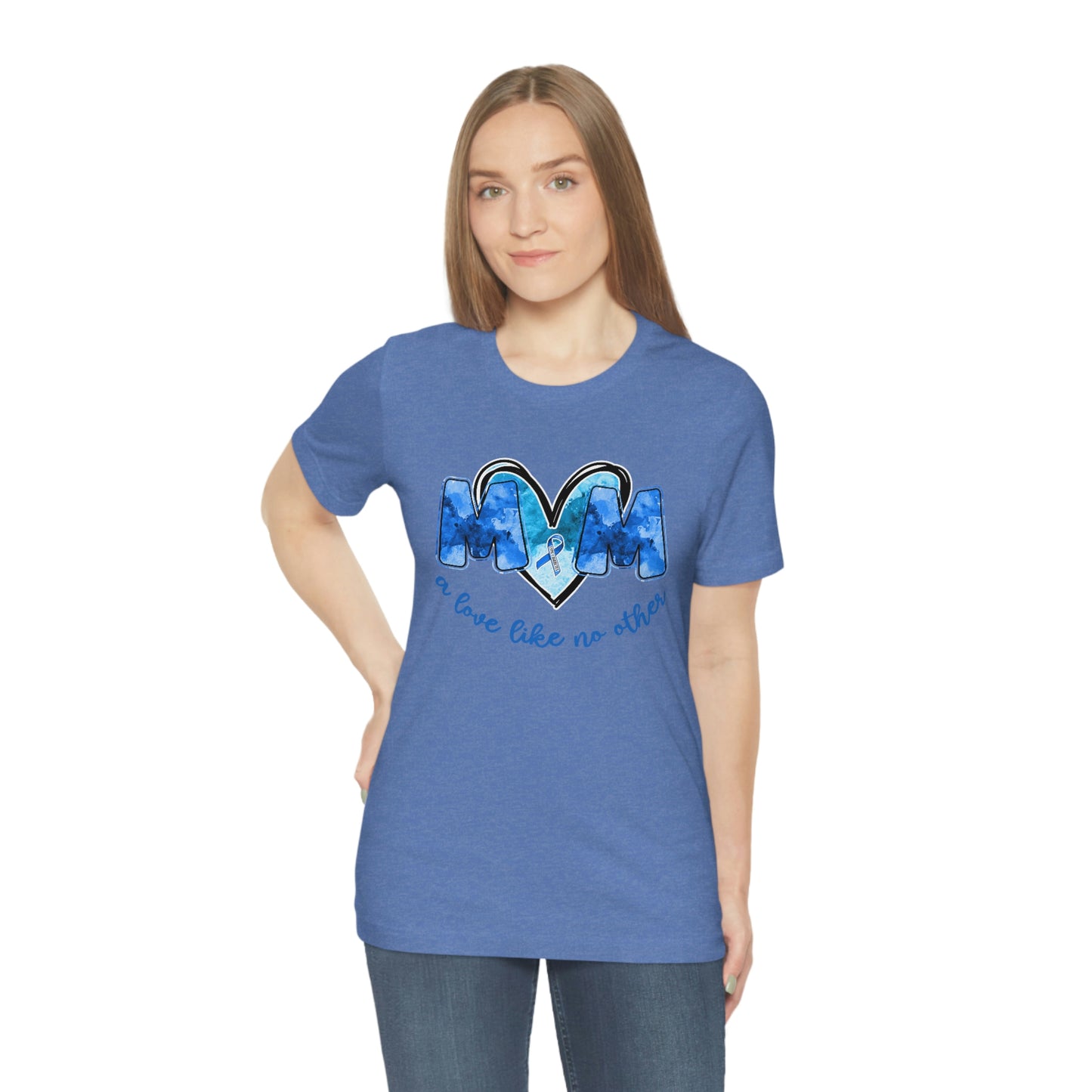 Mom A Love Like No Other Diabetes Awareness Print Unisex Jersey Short Sleeve Tee
