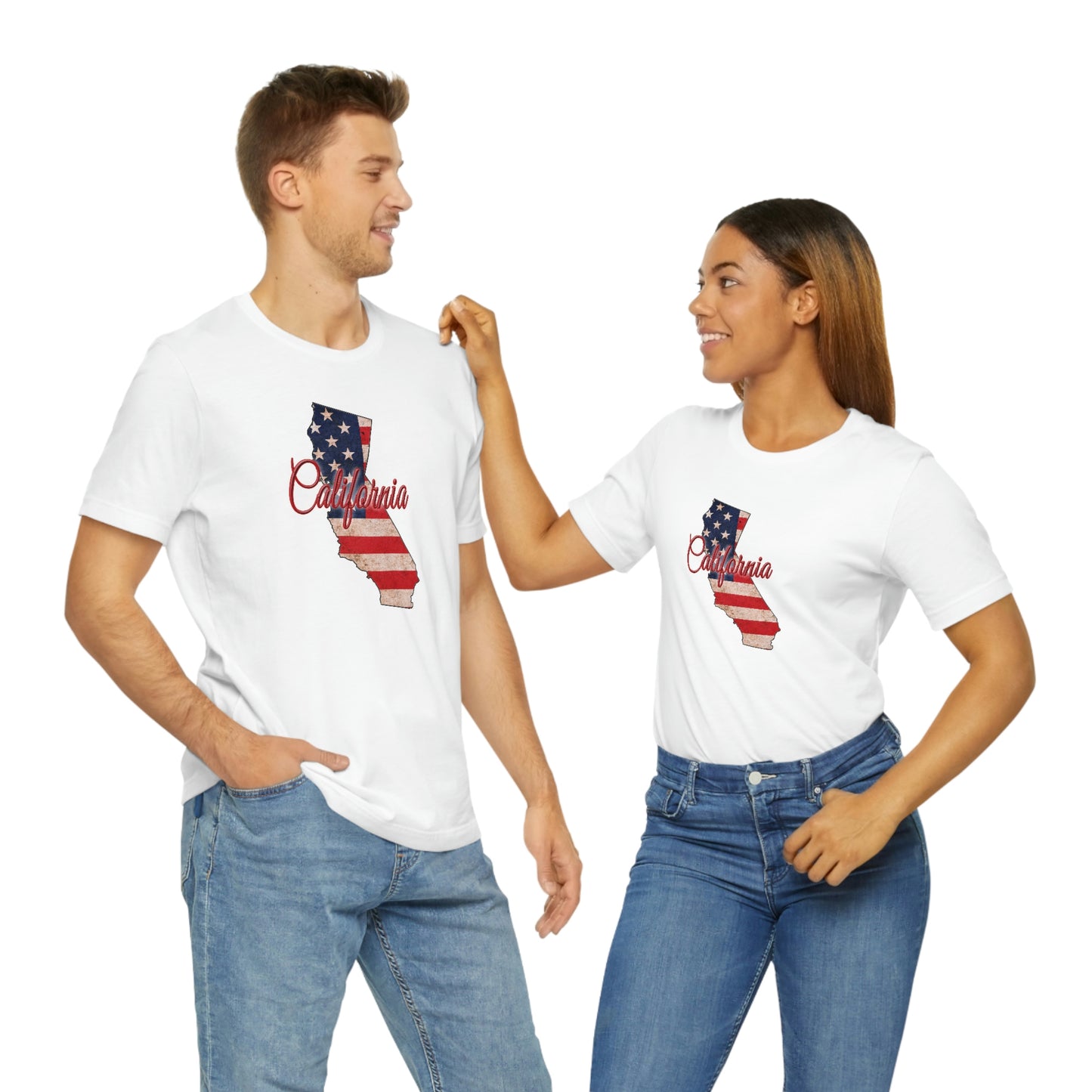 California US Flag Unisex Jersey Short Sleeve Tee Tshirt T-shirt