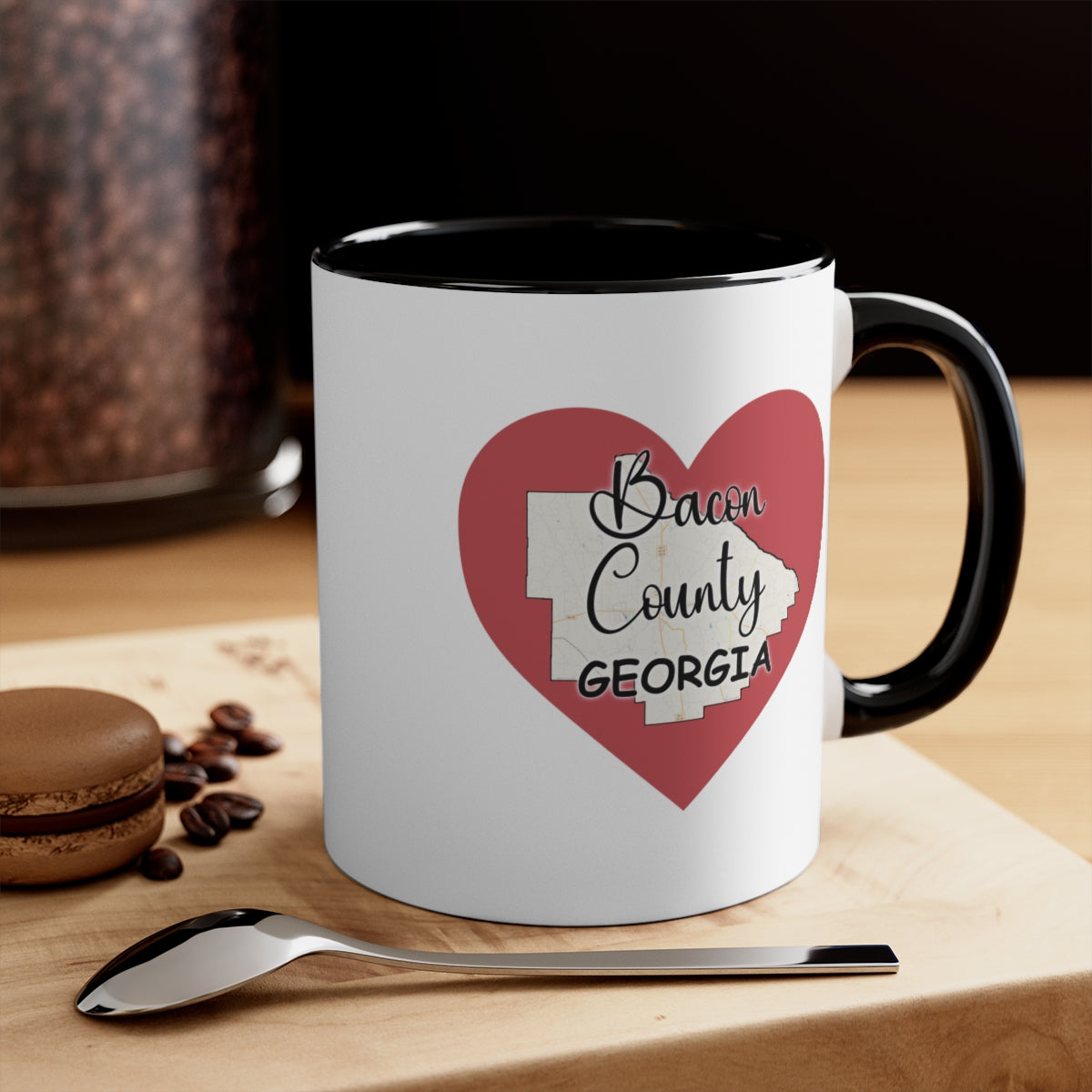 Bacon County Georgia Accent Coffee Mug, 11oz