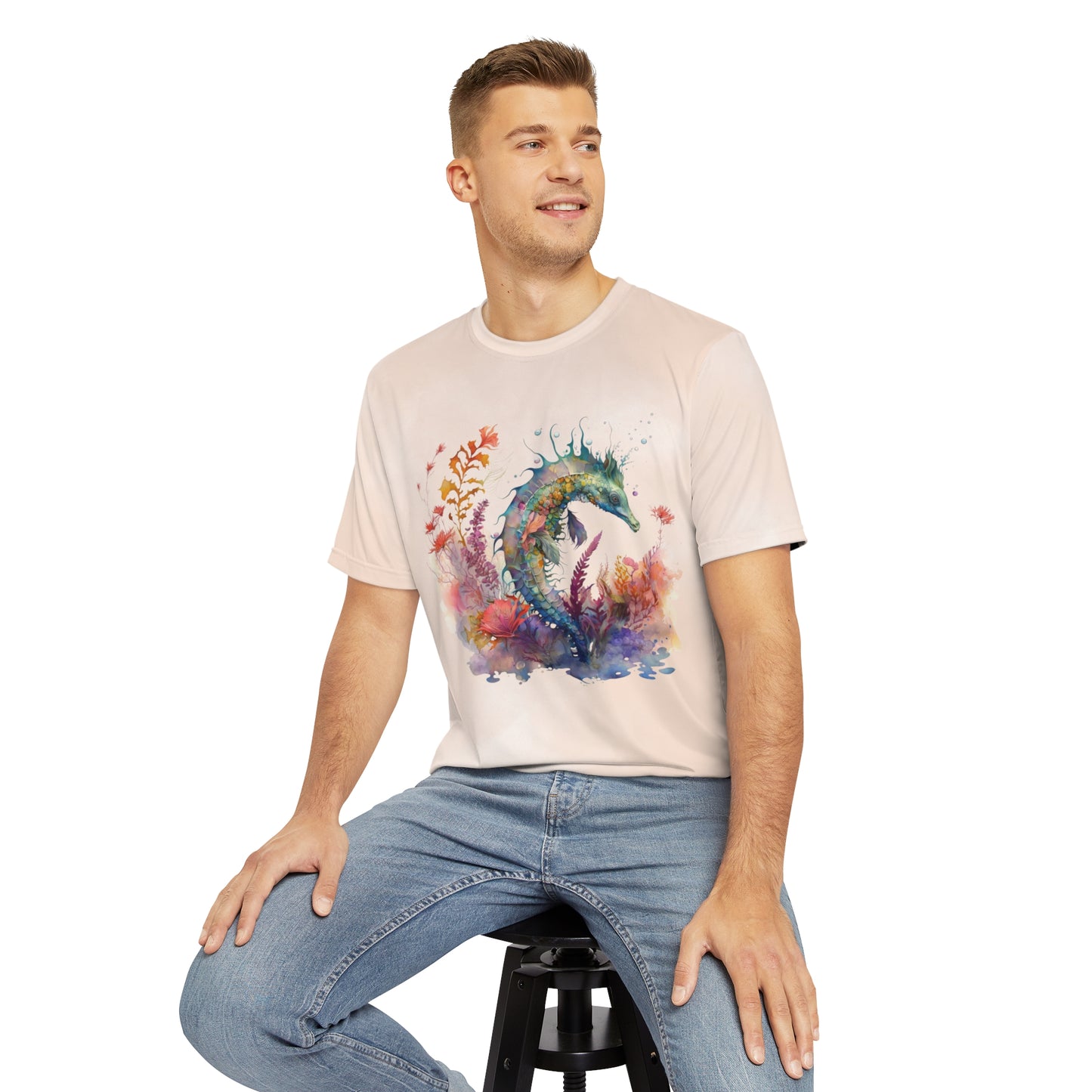 Dragon on Watercolor Background T-shirt