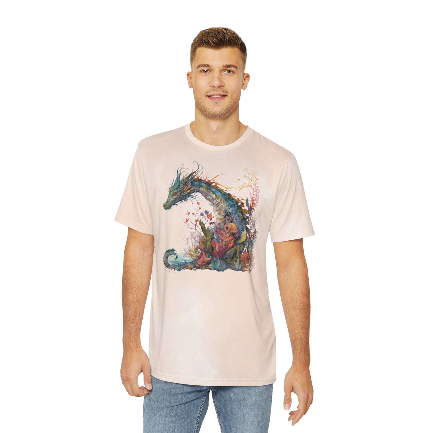 Dragon on Watercolor Background T-shirt