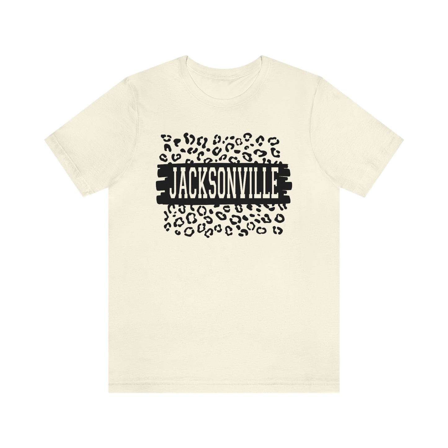 Jacksonville Leopard Print Florida Short Sleeve T-shirt