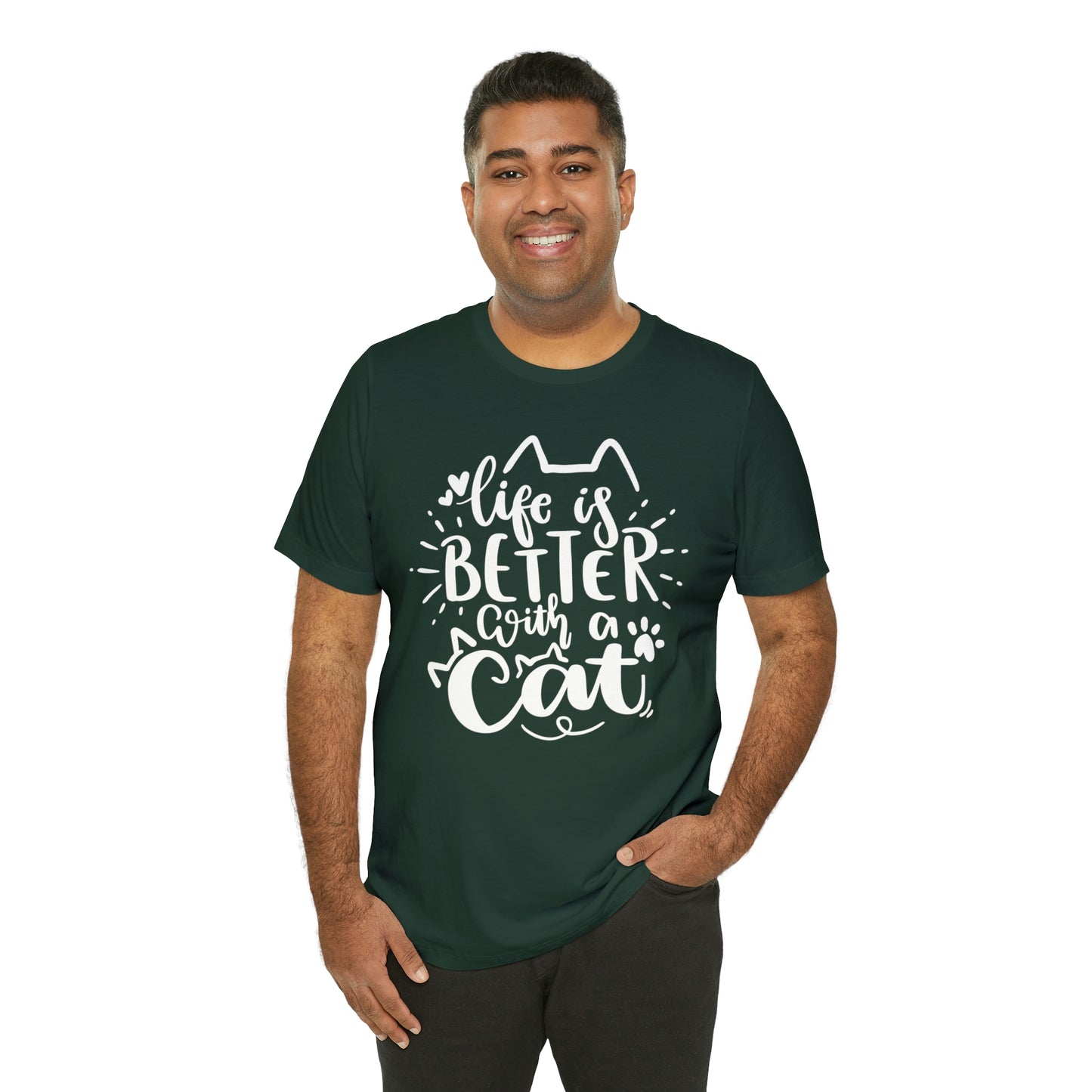 Life is Better With a Cat Short Sleeve T-shirt