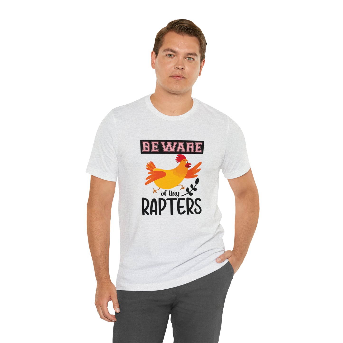 Beware of Tiny Raptors Short Sleeve Chicken T-shirt