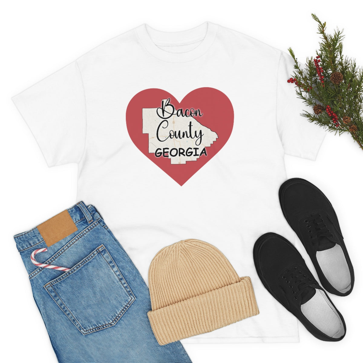 Bacon County Georgia Unisex Heavy Cotton Tee