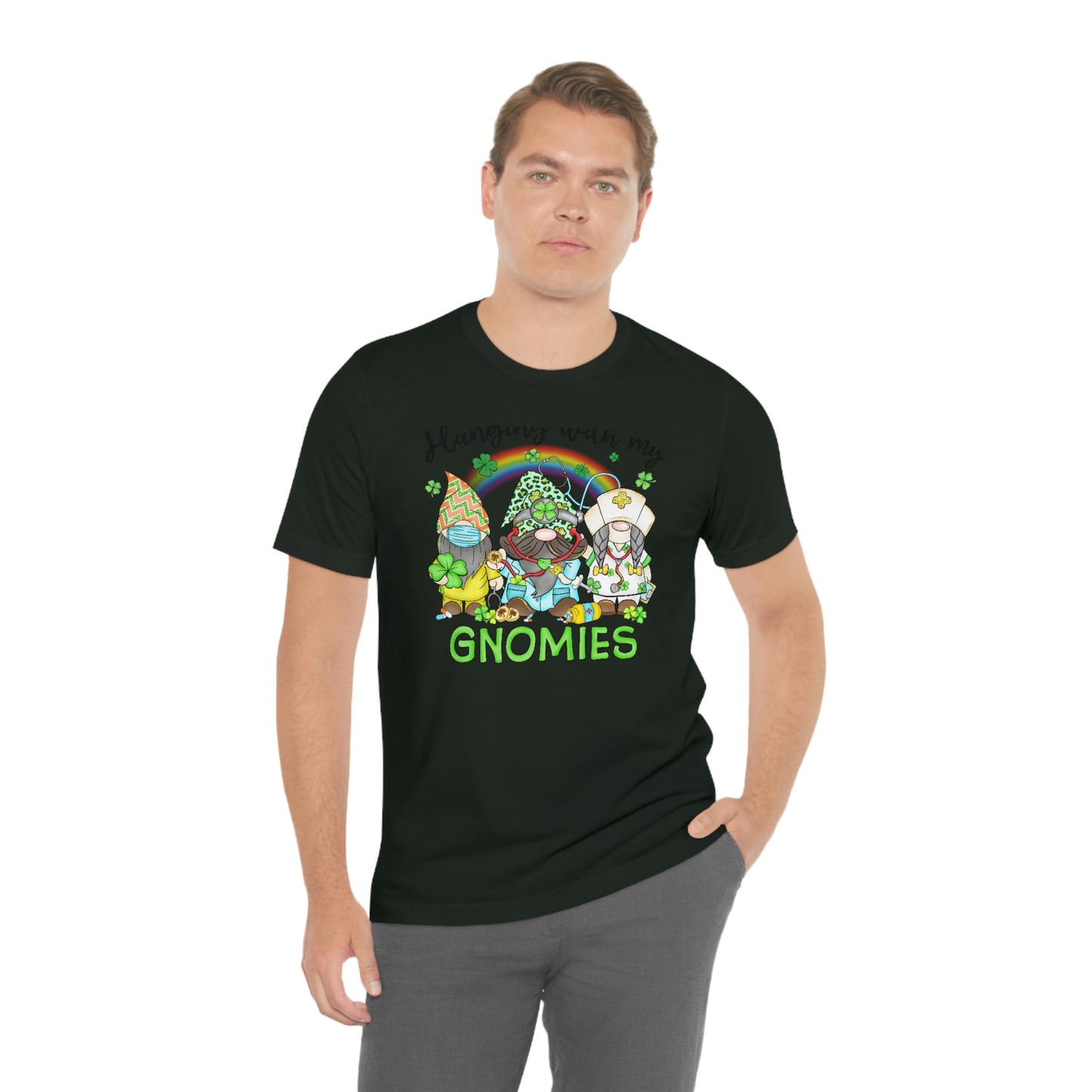 Hanging With My Gnomies St. Patrick's Day Unisex Jersey Short Sleeve Tee