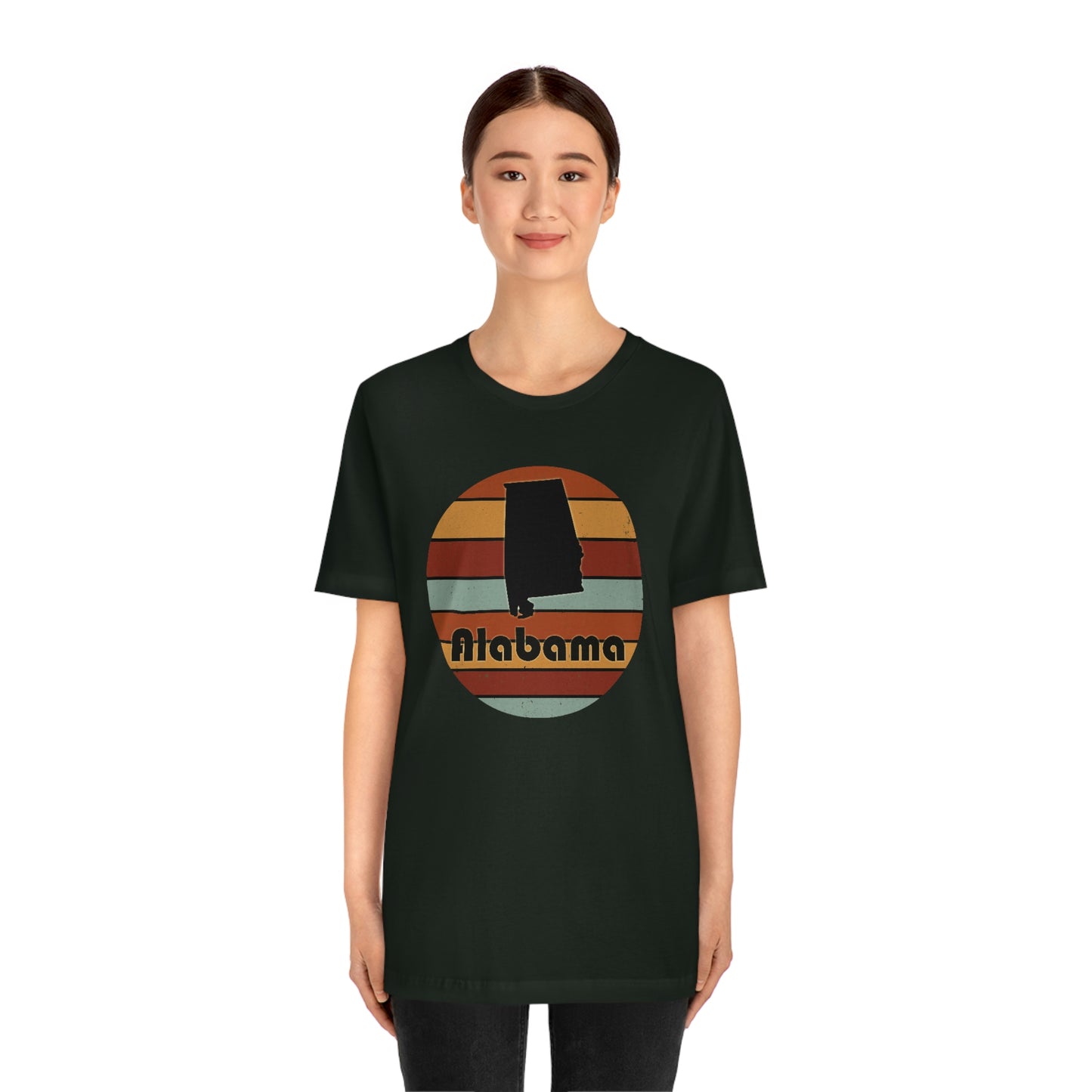 Alabama Retro Sunset Unisex Jersey Short Sleeve T-shirt