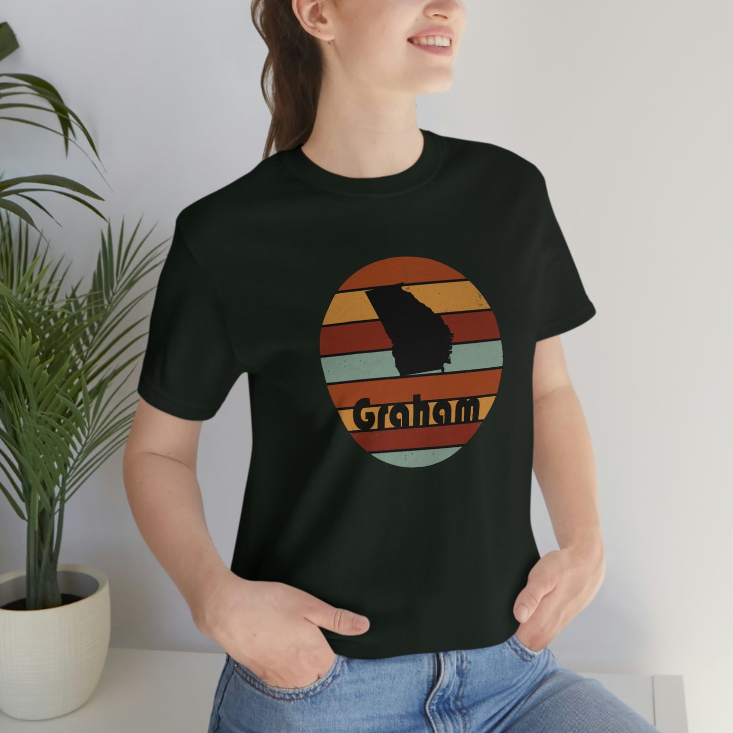 Graham Georgia Retro Sunset Unisex Jersey Short Sleeve Tee Tshirt T-shirt