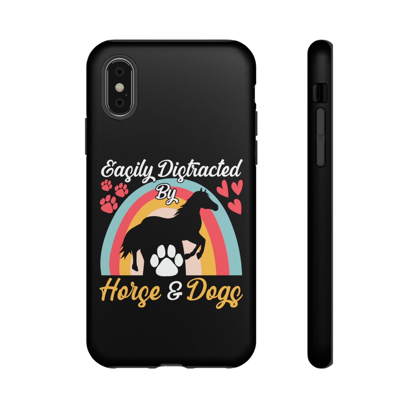 Easily Distracted by Horse & Dogs Tough Cases