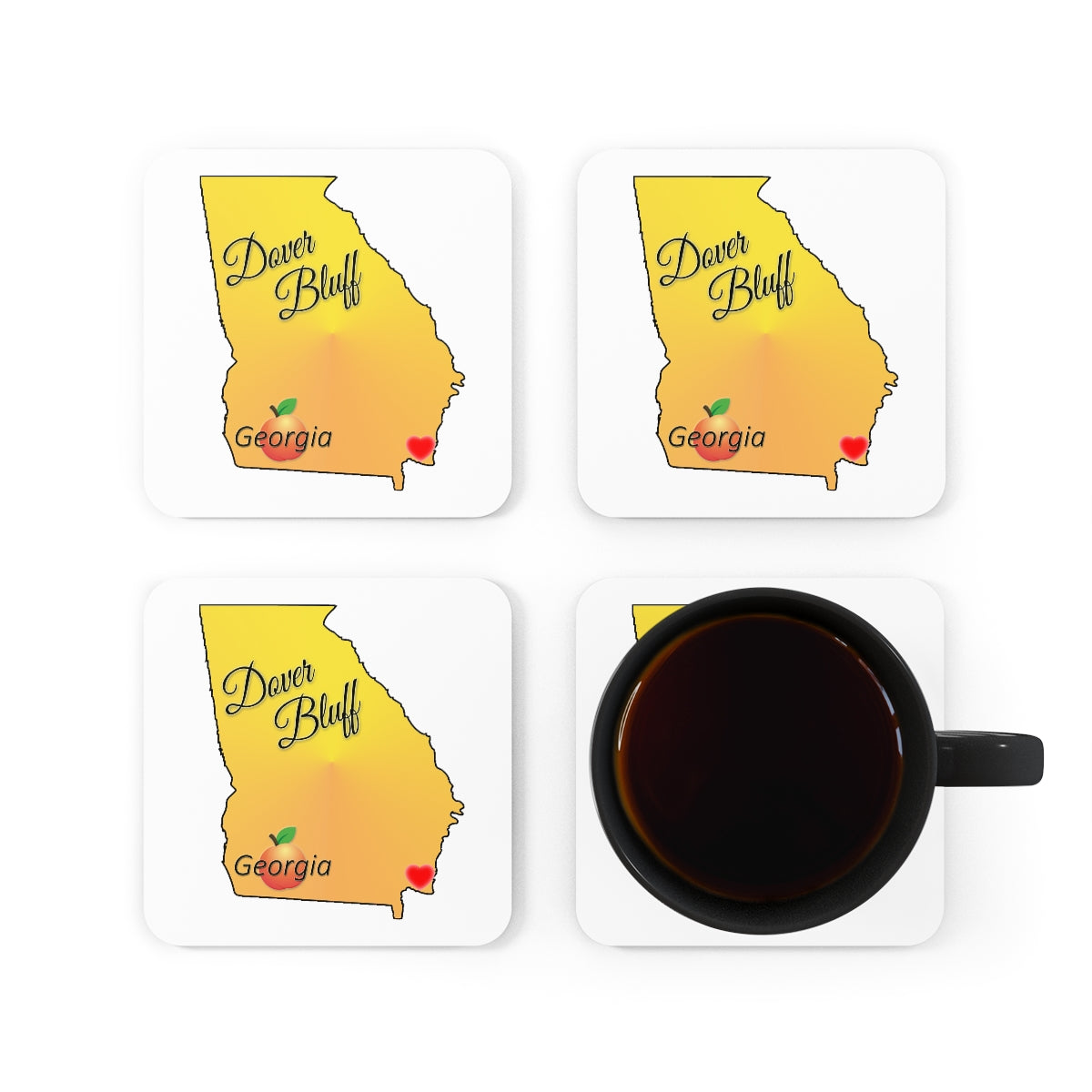 Dover Bluff Georgia Corkwood Coaster Set