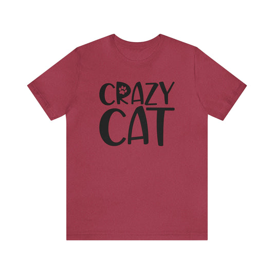 Crazy Cat Short Sleeve T-shirt