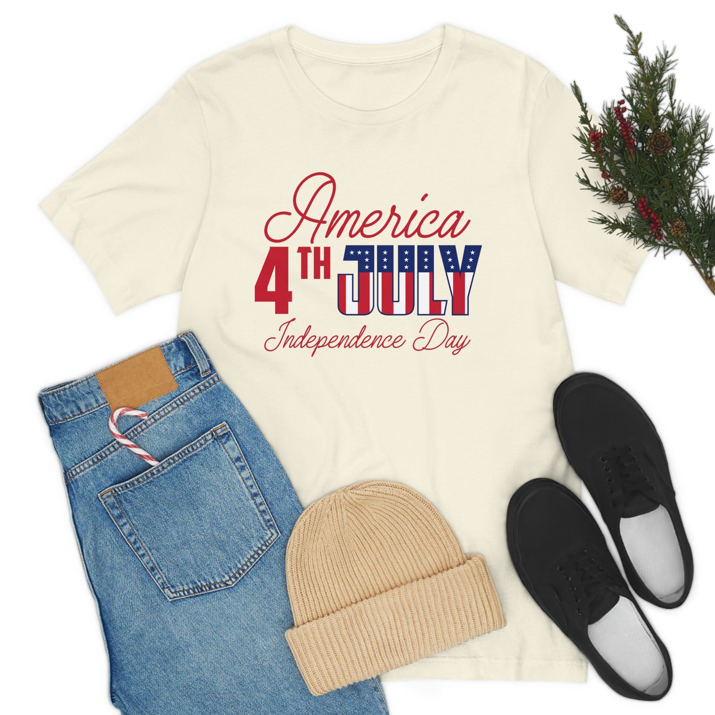 America 4th of July Independence Day Unisex Jersey Short Sleeve Tee