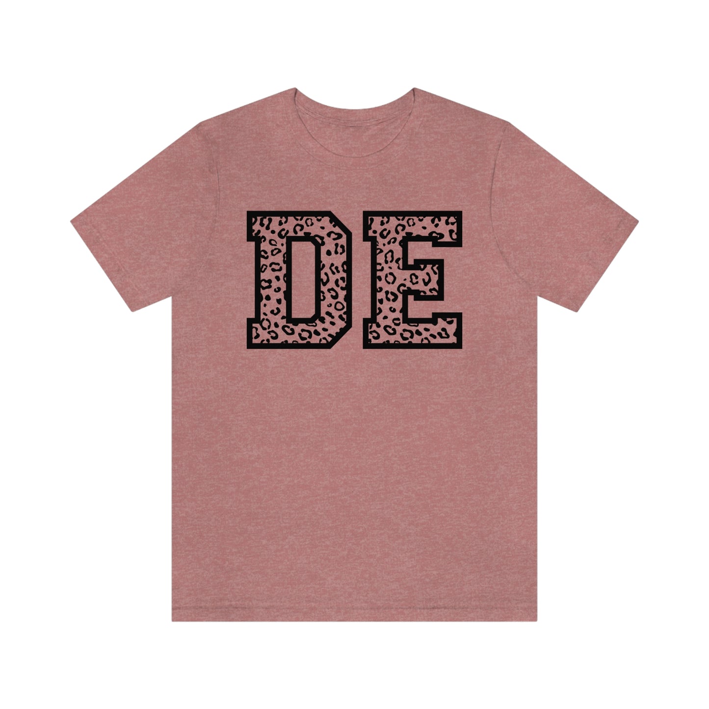 Delaware DE Leopard Print Short Sleeve T-shirt