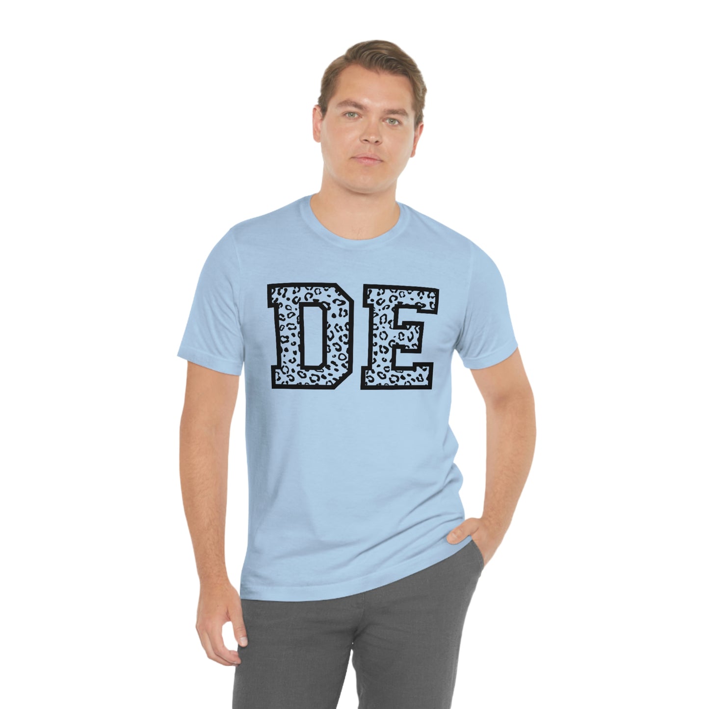 Delaware DE Leopard Print Short Sleeve T-shirt