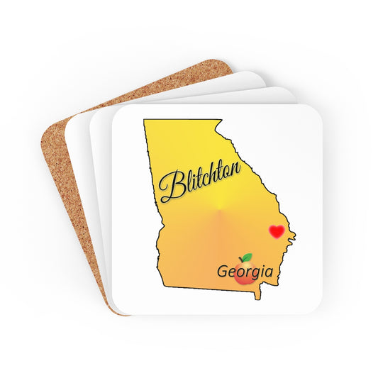 Blitchton Georgia Corkwood Coaster Set