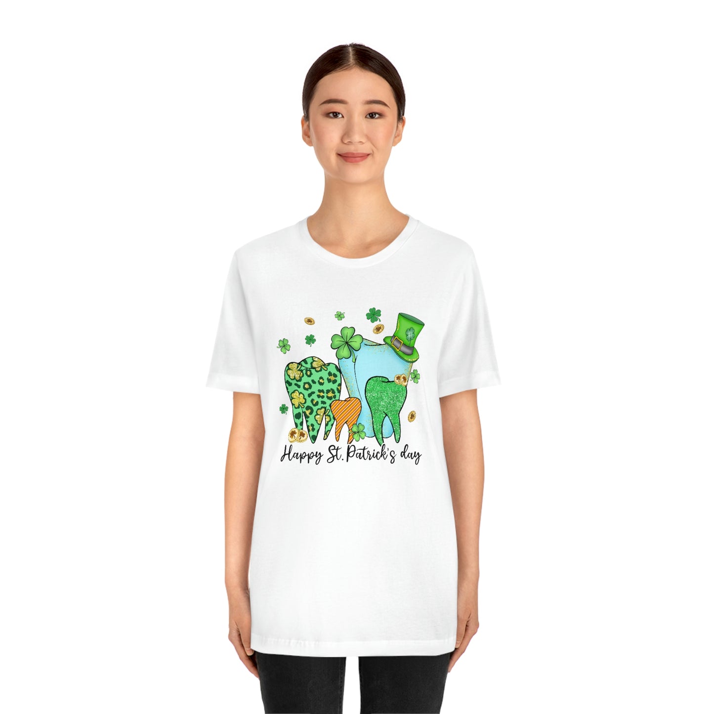 St. Patrick's Day Teeth Unisex Jersey Short Sleeve Tee