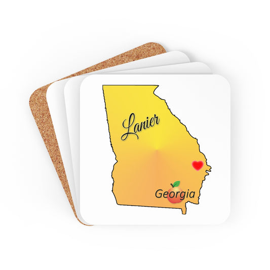 Lanier Georgia Corkwood Coaster Set